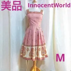 美品　Innocent World ノースリーブワンピース ピンク 花柄のサムネイル