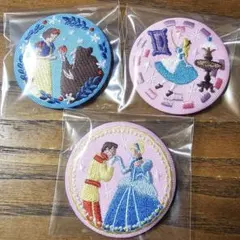 ディズニー刺繍缶バッチ