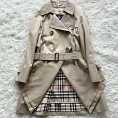 美品 BURBERRY バーバリー 現行トレンチコート グレー ノバチェック