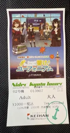 2026 最終楽章 響け！ユーフォニアム 後編 京都タワー 展望台 入場券