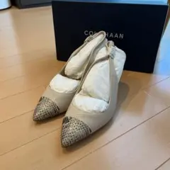 コールハーン　秋パイソン　ポインテッドトゥパンプス