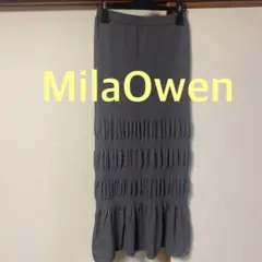 【本日限定価格】MilaOwenミラオーウェン シアーニットファブリックスカート