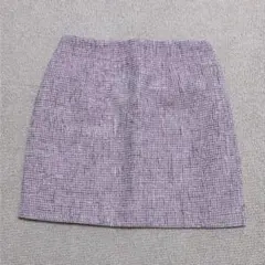 GRL ツイード台形ミニスカート ピンク Mサイズ