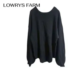LOWRYS FARMオフィスカジュアル　長袖ワッフルニット　シンプル