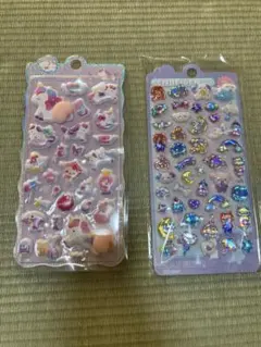 3Dキャラクターシール&おしりシール付き3Dプクプクシールセット 未使用