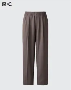 【美品】2025年 UNIQLO C 感動タックパンツ ダークブラウン　L
