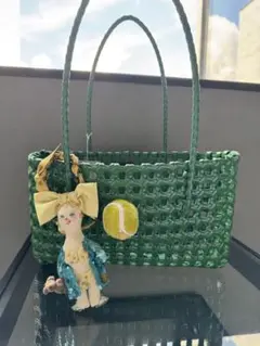 ♡Demodee♡グリーン×テニスボールかごバッグ ♡