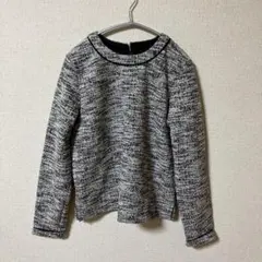 インデックス　ツイード長袖　ラメ　 ブラック・ホワイト