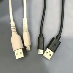 Lightningケーブル 2m（白）と1,5m（黒）のセット！