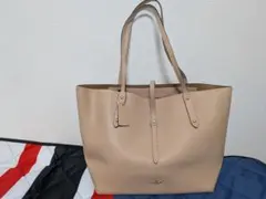COACH トートバッグ ベージュ レザー　ターンロック