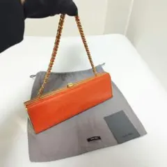 美品　miumiu アーカイブ　がま口　ロゴ金具　ハンドバッグ　パーティーバッグ