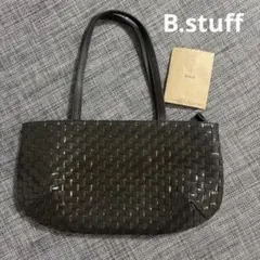 美品 B.stuff 手織り馬革 メッシュバッグ レザー トートバッグ 本革 黒のサムネイル