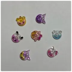 ドーナツサンリオシナモンキティクロミプリンネイポチャッコルパーツ7個セット