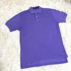 ポロラルフローレン　PIMA COTTON パープル　色付きポニー　　ポロシャツ