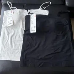 ユニクロ エアリズムコットンブラチューブトップ XS 2枚セットホワイトブラック