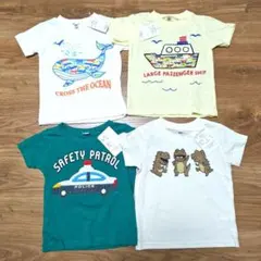 ④新品　９０センチ　男の子　半袖　Tシャツ　４枚セット　かっこいい　綿１００％