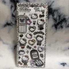 か*ろ様 ハローキティ 平成はっぴーフォン シール ヒョウ柄 ギャル キティ デ