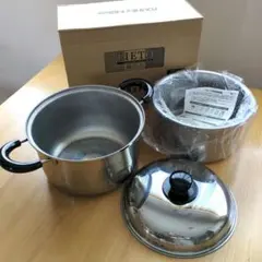 【お値下げ】パスタポット 22㎝ ステンレス エンボス加工 IH対応 SG CHのサムネイル