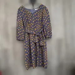 NATURAL BEAUTY BASIC ドット柄ワンピース Mサイズ