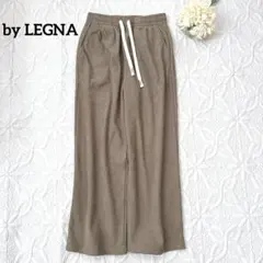 by LEGNAコーデュロイワイドパンツ ブラウン　裏起毛　XL 楽ちん