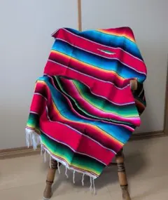 メキシカンラグ ブランケット マルチカラーのサムネイル