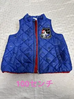 ディズニー　Disney ミッキー　ダウンベスト　中綿ベスト　100センチ