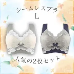 シームレスブラ ノンワイヤー ナイトブラゆったり ストレスフリー 2枚セット