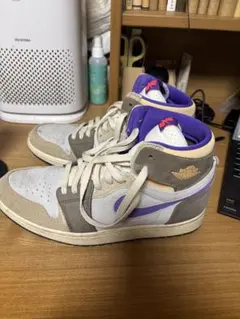 希少Nike Air Jordan 1 グレー/パープル ハイカット