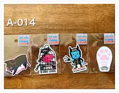 面白アーティスティックステッカー「大」４枚セットA-014