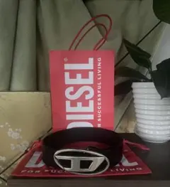 美品】DIESEL 牛革 ハートバックルベルト 80㎝ ブラウン - メルカリ