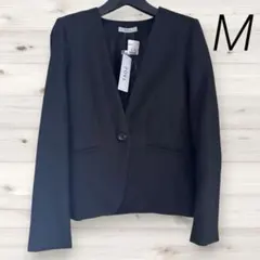 ノーカラージャケット　黒　Mサイズ　5170円の品