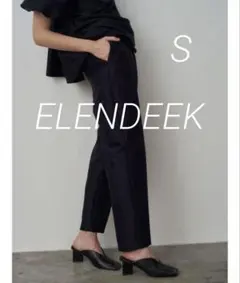 ELENDEEK グロッシーテーパードパンツ サイズ01 ブラック着痩せ