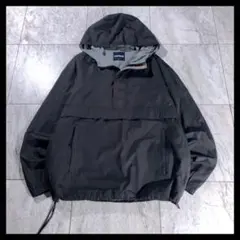 90s 00s OLD UNIQLO アノラックパーカー 黒 ドローコード