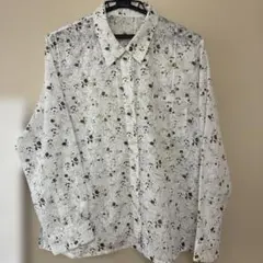 花柄レース付き長袖シャツ