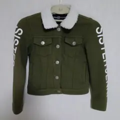 SISTER JENNI ボア襟ジャケット 140 カーキ