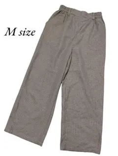 Mサイズ チェック柄パンツ ゴムウエスト