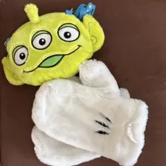 リトルグリーンメン　ポーチ　ミッキー手袋セット売り