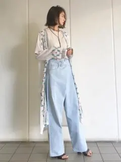 TODAYFUL 刺繍ロングガウン カーディガン インド製 レーヨン 羽織りのサムネイル