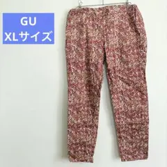 GU ジーユー　カジュアルパンツ　パンツ　XLサイズ　小花柄