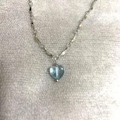ブルートパーズハートネックレス
