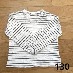 130 GLOBAL WORK 長袖カットソー ボーダー ロンT ビーズ