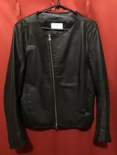 【日本製】STUDIOUS 牛革シングルノーカラー ジャケット レア
