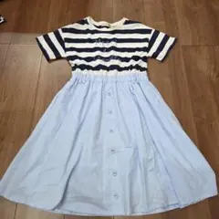 pom ponette junior 半袖 ドッキングワンピース 150のサムネイル