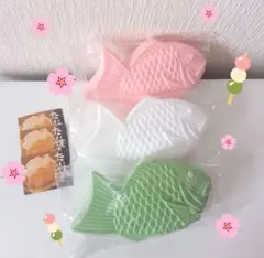 シリコンポーチ 桜 白 抹茶 たい焼き 3色だんこ色 春