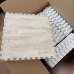 【新品】木目調 ホワイト PVC ジョイントマット 54枚