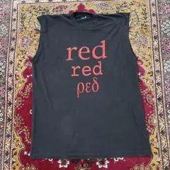 90s シングルステッチ red アート メッセージ カットオフ ヴィンテージTのサムネイル
