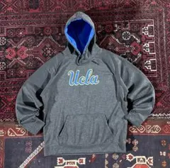 こ*ん様 USA古着 カレッジロゴ プルオーバー パーカー チャコールグレー X