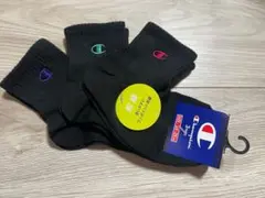 Champion 黒　ソックス　23〜25センチ