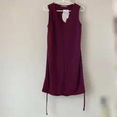 GIVORE バーガンディ ノースリーブ ワンピース 82 1