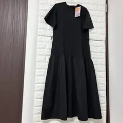 WORKMAN ニュートラルフレアドロストワンピース ブラック L